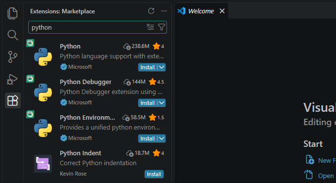 The Python extension by Microsoft
